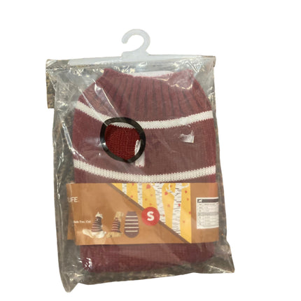Vibrant Life Red and White Stripes Sweater 13in Length,10-20Lb Weight S