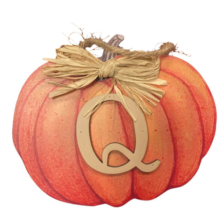 Ashland Fall Q Letter Pumpkin Wall Decor 6x7in