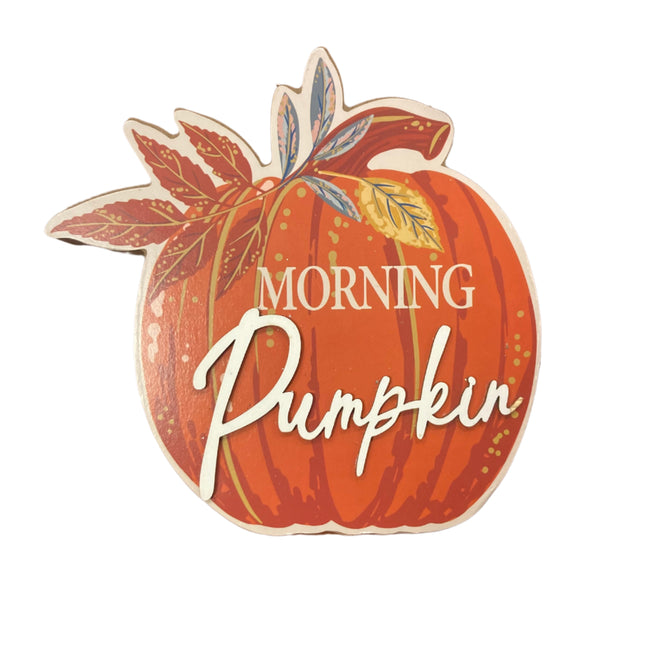 Ashland Fall Morning Pumpkin Table Decoration 7x6in
