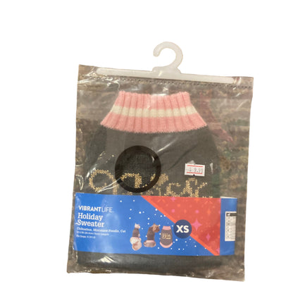 Vibrant Life Boss Lady Black Pet Sweater 10.5in 5-10LB XS