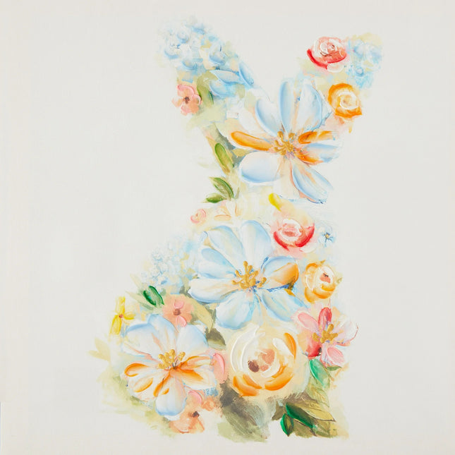 Easter Floral Bunny Wall Decor, 16 x 16"
