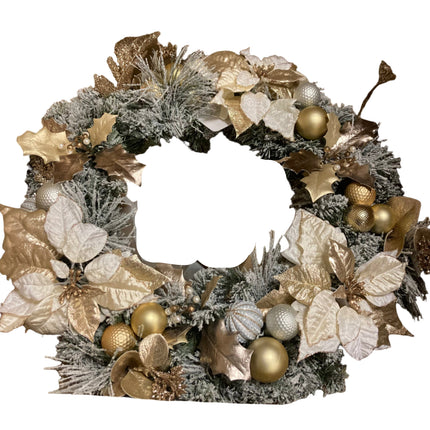 Ashland Christmas Wreath with Ornaments and Flowers 26in