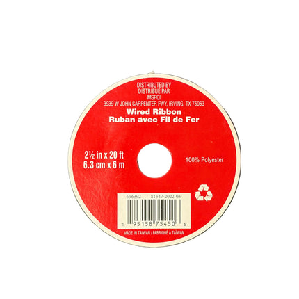 Wired Ribbon Speckled 2.5 in * 20ft - christmas and easter