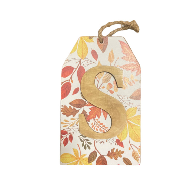 Ashland Fall Letter S Wall Sign 8x5in