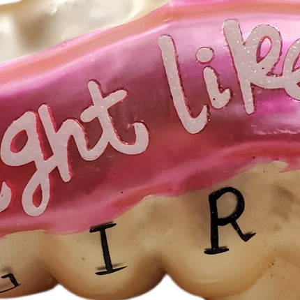 Ashland Glass Fight Like A Girl Fist Christmas Ornament