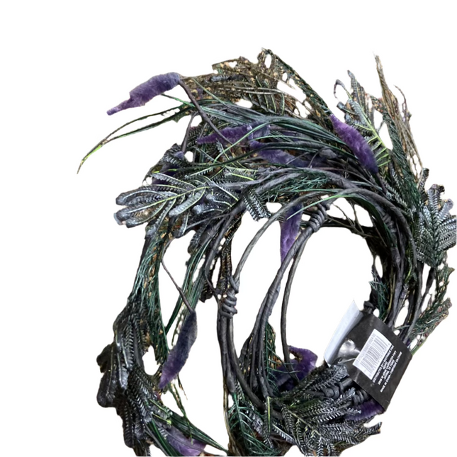 Ashland Halloween Purple Leaves Coiled Garland 9x9in