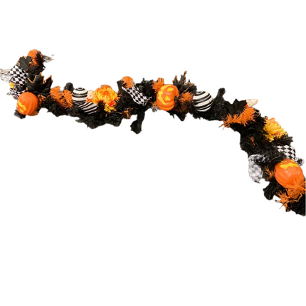 Ashland Halloween Pumpkin Themed Garland Decoration 6ft