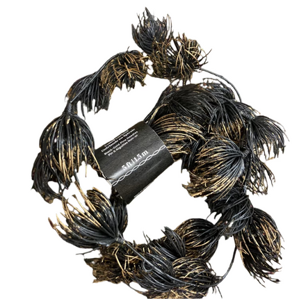 Ashland Halloween Gold and Black Pine Needle Garland Decoration 10x8in