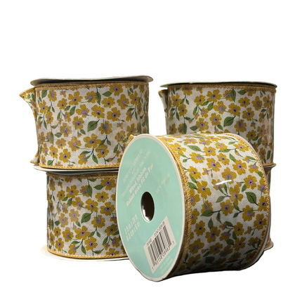 Celebrate It Easter Floral Print Ribbon (2.5" × 20 ft)