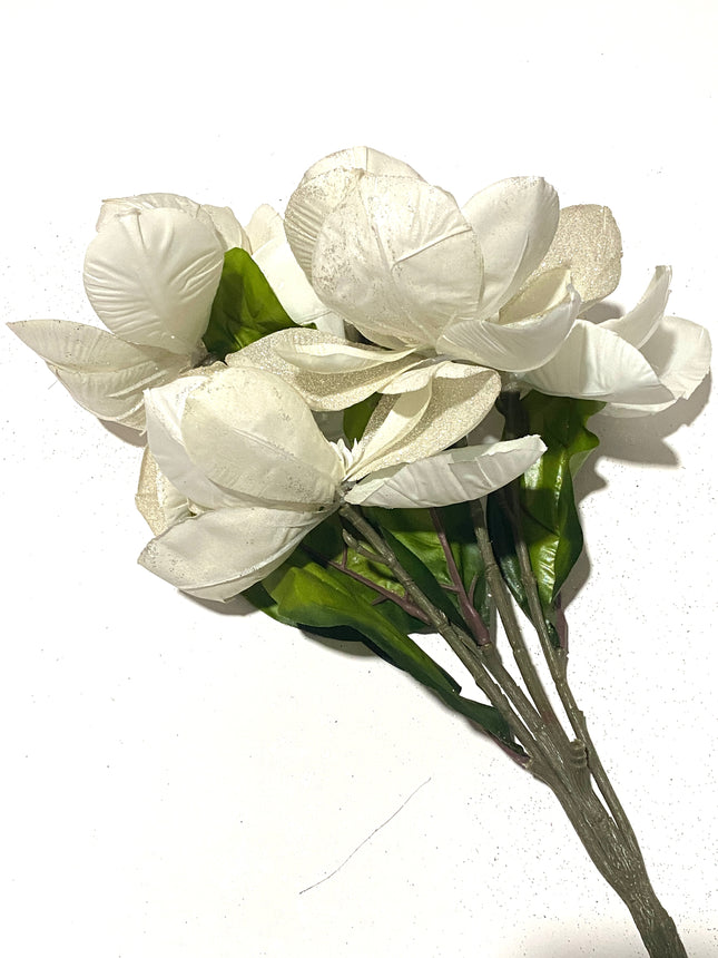 22" Glittery Cream Magnolia Bush - Ashland