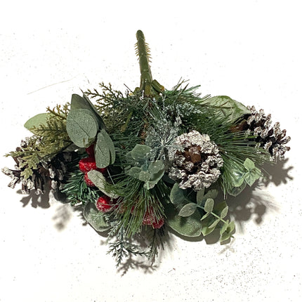 20" Holly & Berry Christmas Bush Decoration