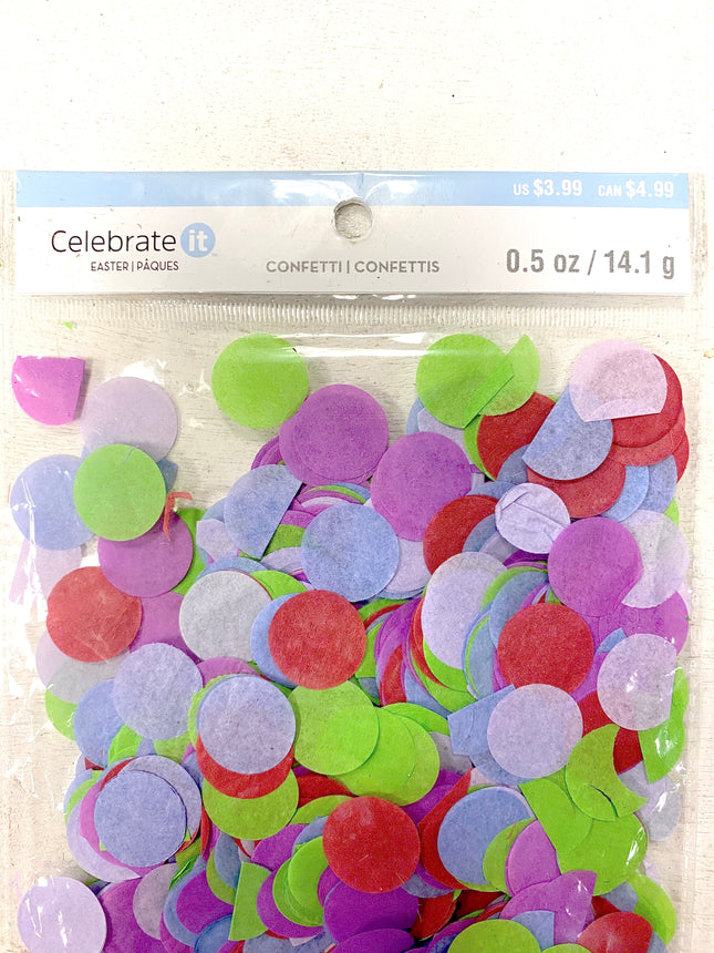 Celebrate it Purple, Red, and Green Easter Confetti .5 oz bright colors