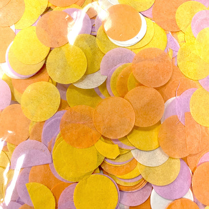Celebrate it Bright Orange, Purple and Yellow Tissue Paper Easter Confetti .5 oz