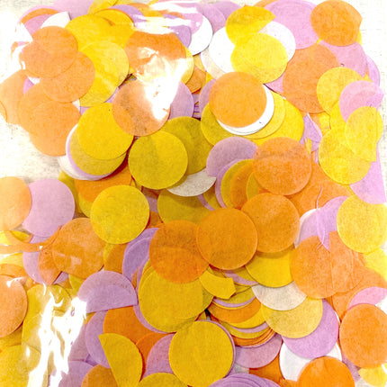 Celebrate it Bright Orange, Purple and Yellow Tissue Paper Easter Confetti .5 oz