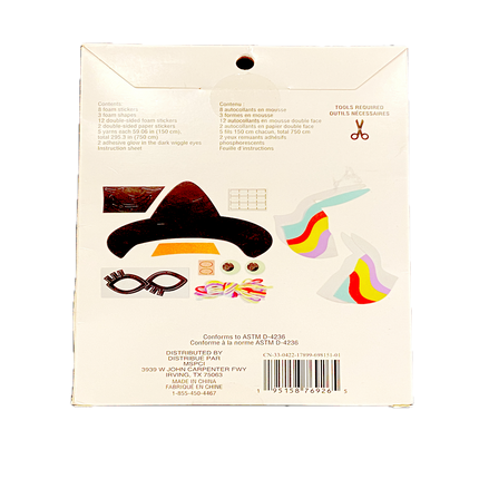 Halloween Creatology Glow Brille Purple Witch Pumpkin Deco Kit