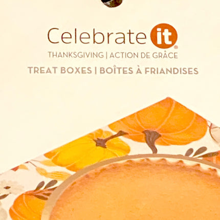 Thanksgiving Pie Boxes 9x9x2.5" - 2 Sets