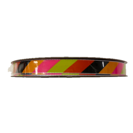 Multi-Colored Striped Ribbon 3/8" x 4yd