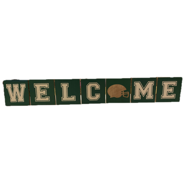 Ashland Fall Football Table Decor - 25x5" Welcome Sign