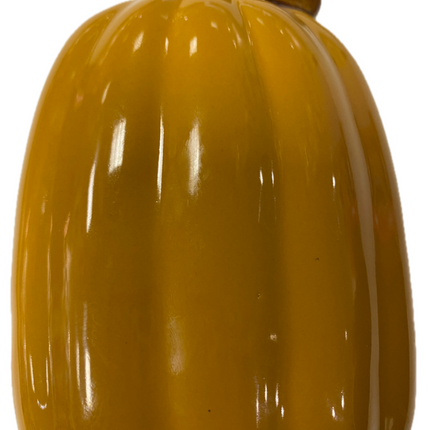 Ashland "Hello Harvest" Fall Pumpkin 6in x 3.5in x 2in Ceramic Tabletop Decor