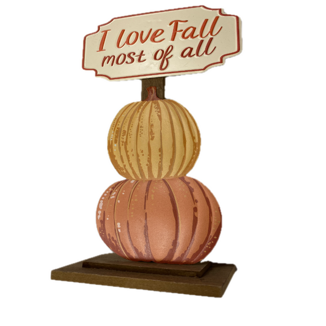 "I Love Fall Most Of All" Tin Tabletop 12" X 5" X 3" Decor by Ashland