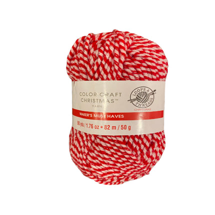 Candy Cane Sparkle Christmas Yarn, 90 Yards