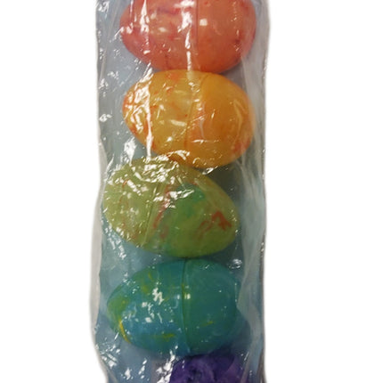 Marble-Colored Easter Eggs Ready to Fill with Treats, 6-Pack