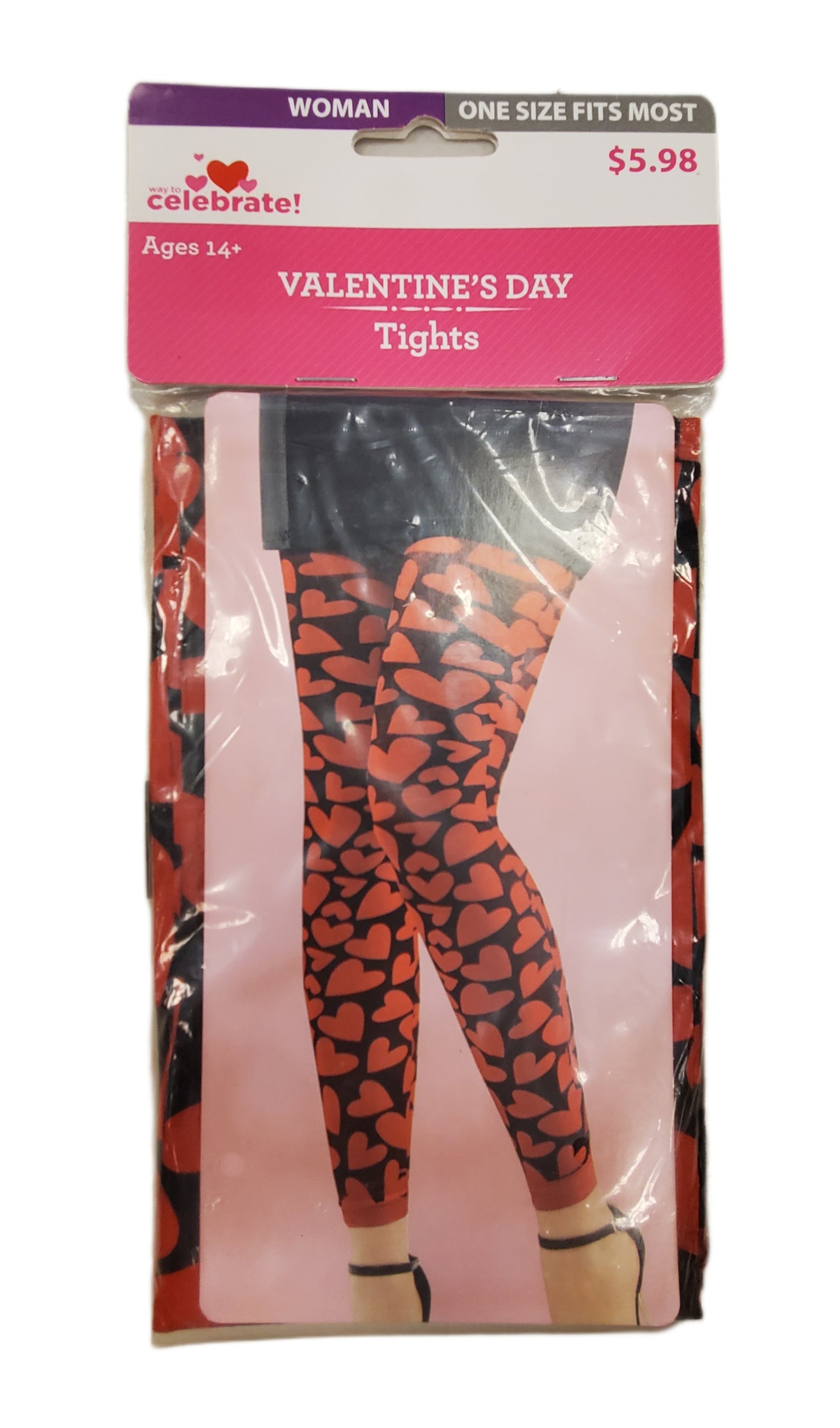 WAY TO CELEBRATE VALENTINE'S DAY TIGHTS WOMAN ONE SIZE