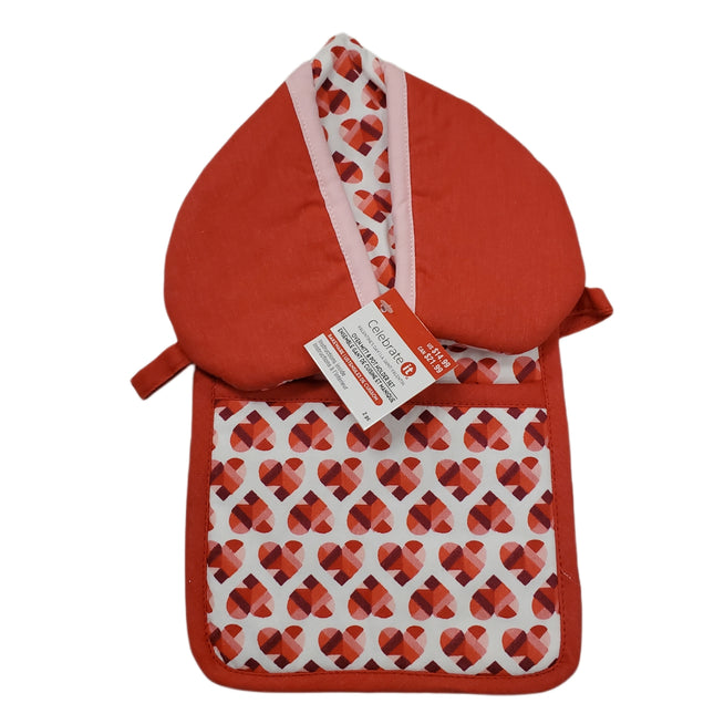 Valentine's Day Oven Mitt & Pot Holder Set