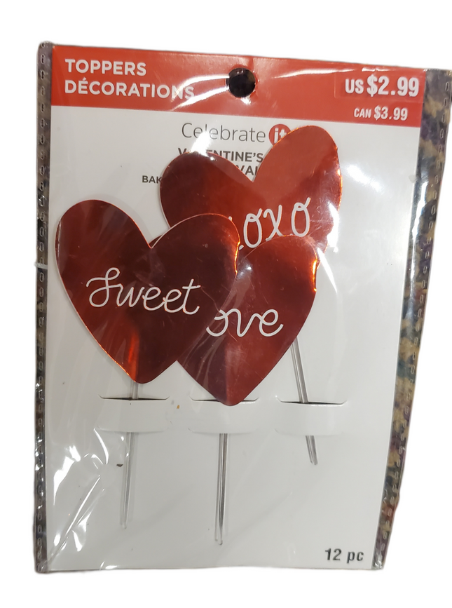 Valentine's Day 12-pc Bakeware Toppers Set