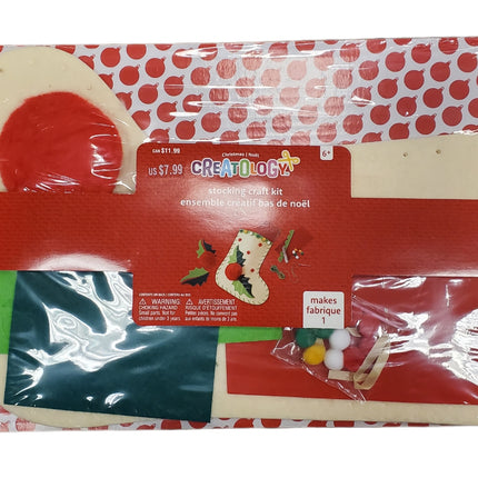 Creatology DIY Christmas Stocking Kit with Holly Decor
