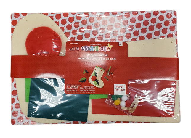 Creatology DIY Christmas Stocking Kit with Holly Decor
