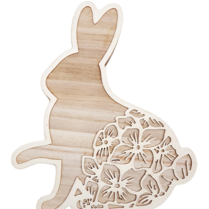 MAKE MARKET EASTER DIY WOOD DECOR BUNNY 8 X 7 IN