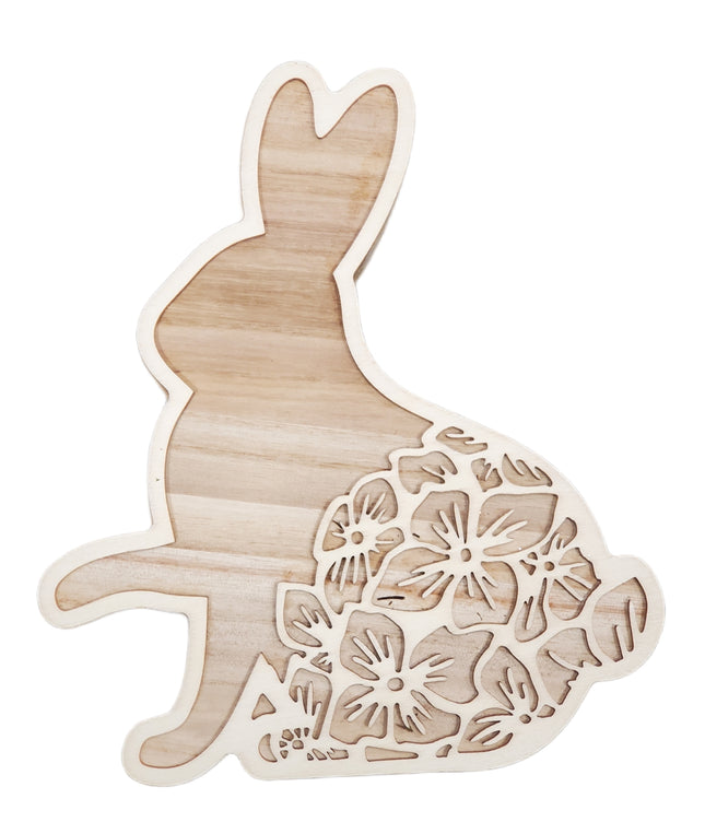 MAKE MARKET EASTER DIY WOOD DECOR BUNNY 8 X 7 IN