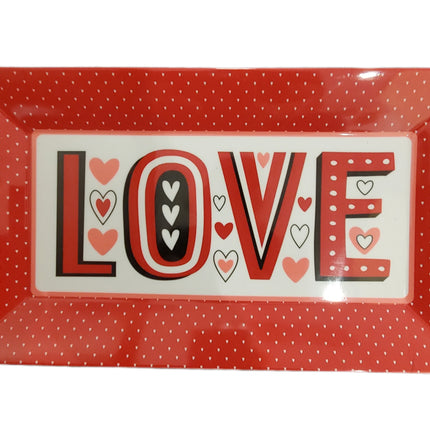 VALENTINE'S DAY PARTY PLATTER CELEBRATE IT 8 X 13.5 IN