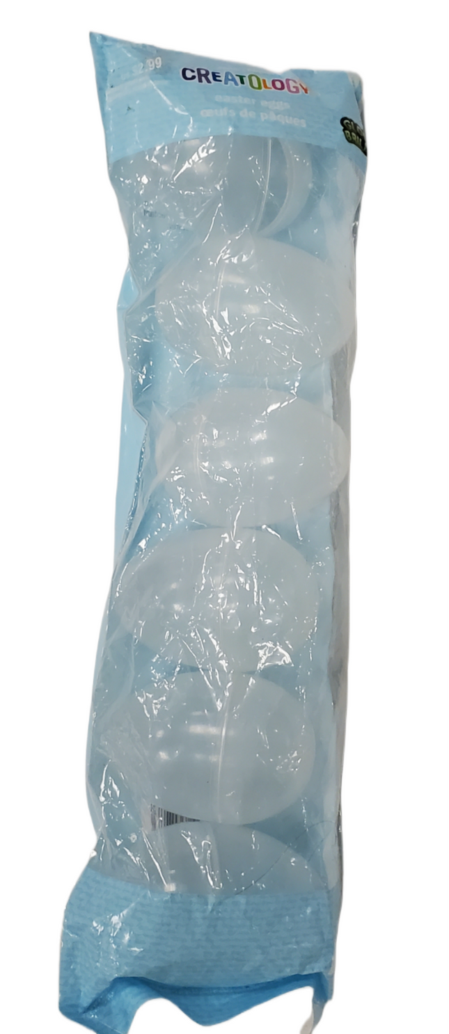 6-Pc Clear Fillable Easter Eggs for Treats