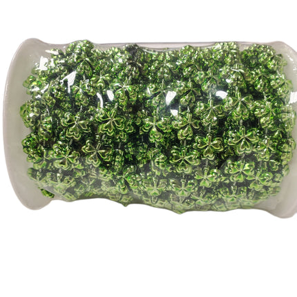 St. Patrick's Day 4-Leaf Clover Garland 30ft Plastic