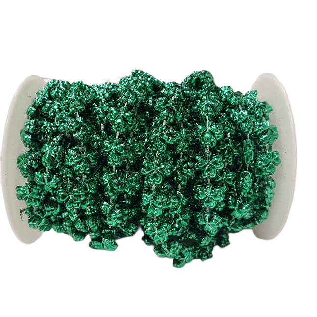 St. Patrick's Day Clover Garland 30ft – Plastic