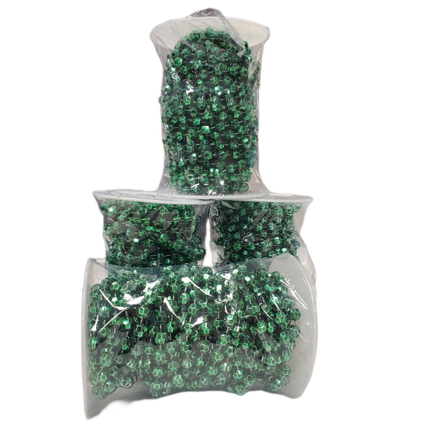 SAINT PATRTICK'S DAY PLASTIC GREEN BEADS GARLAND 30ft 1-PC