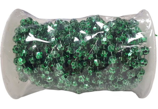St. Patrick's Day Green Bead Garland 30ft Plastic