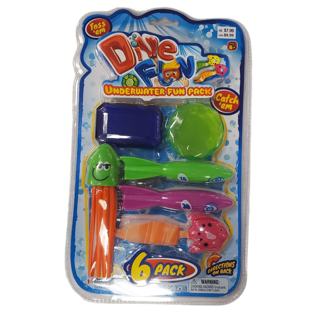 6-Pc Dive Fun Underwater Toy Set by Jaru