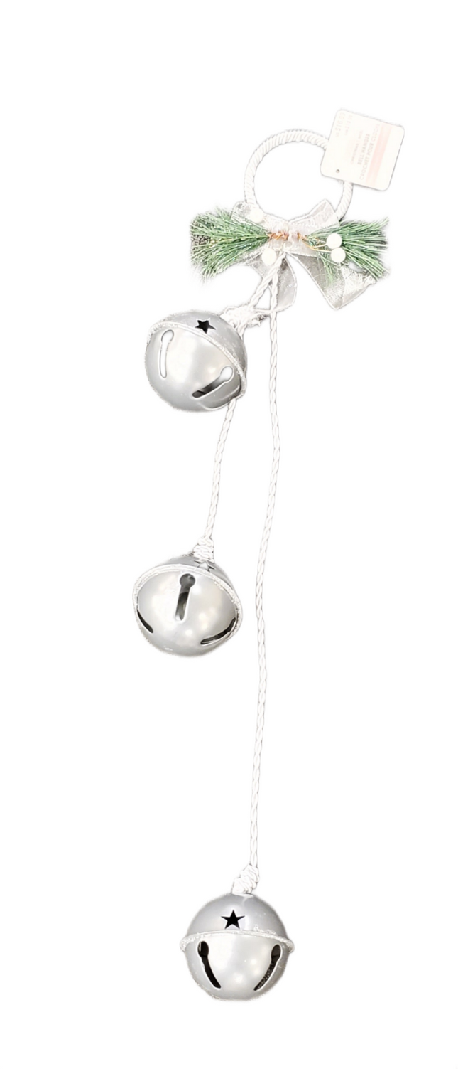 Ashland Silver Hanging Christmas Bells Decor