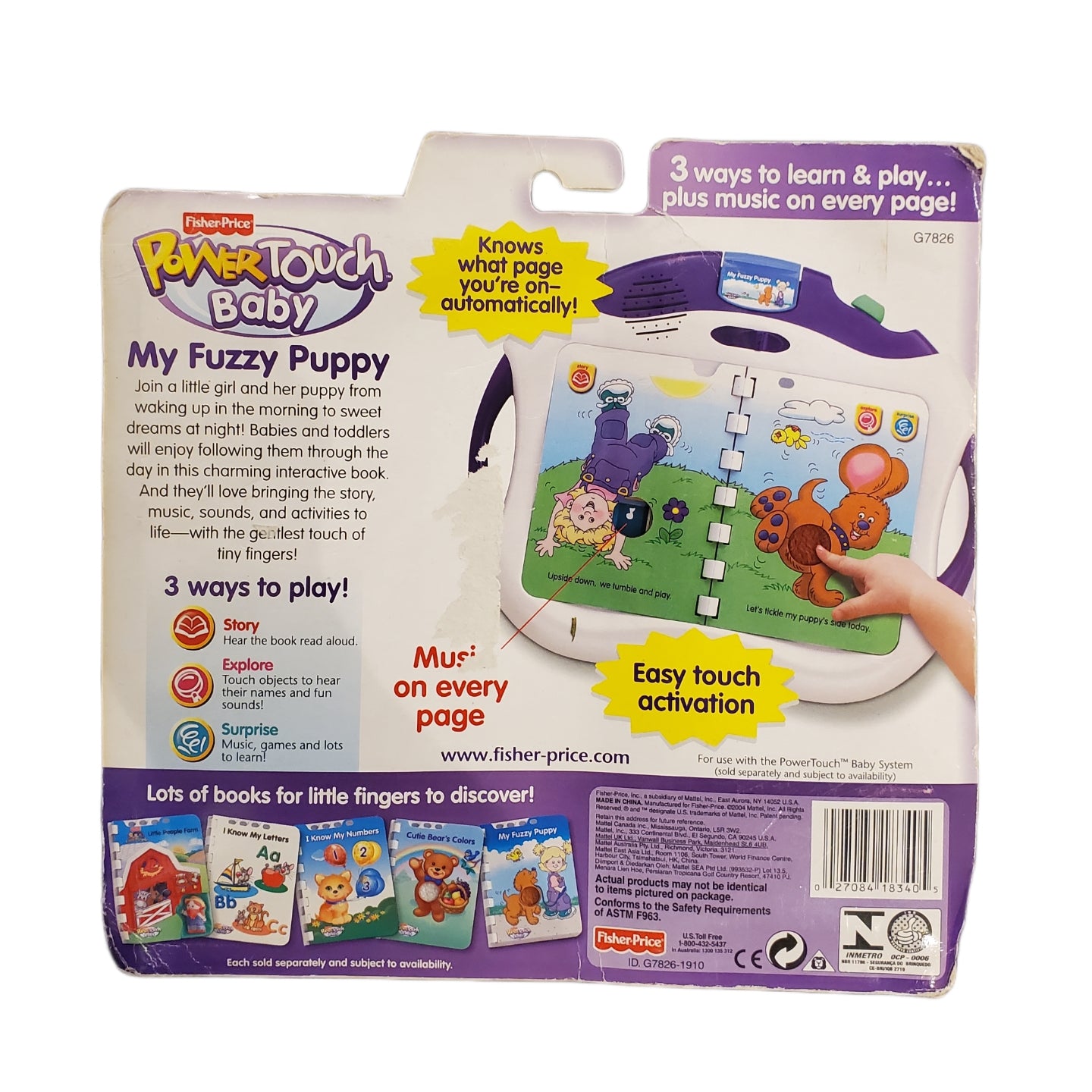 TODDLERS LEARING BOOK MY FUZZY PUPPY