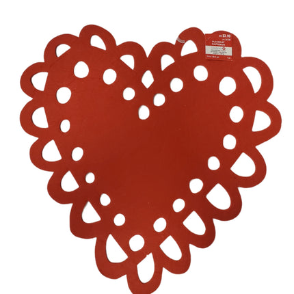 Valentine's Day Heart-Shaped Party Placemat