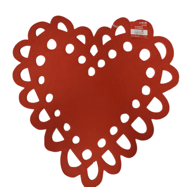Valentine's Day Heart-Shaped Party Placemat