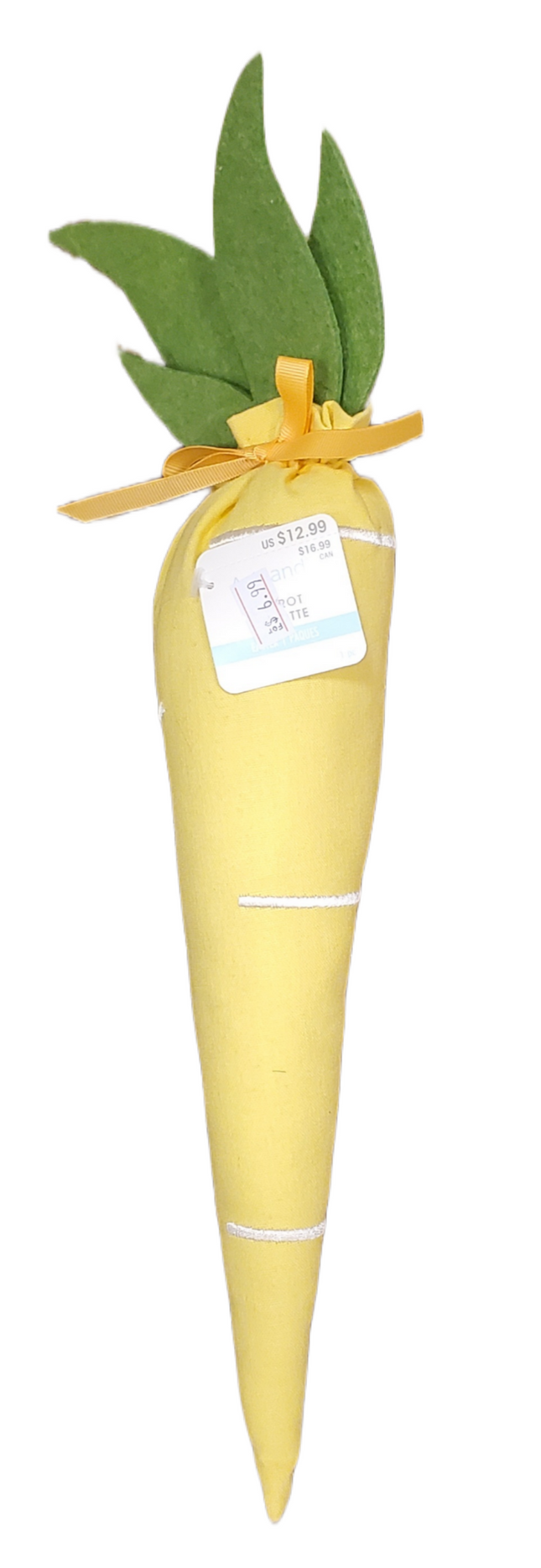 16" Ashland Yellow Stuffed Easter Carrot Decor