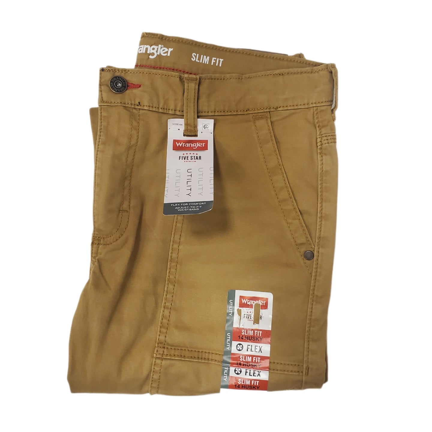 WRANGLER FIVE STAR PREMIUM UTILITY FLEX PANTS 14 HUSKEY SLIM FIT