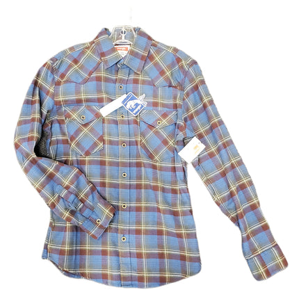 Wrangler Cloud Flannel Stretch Shirt Size Small