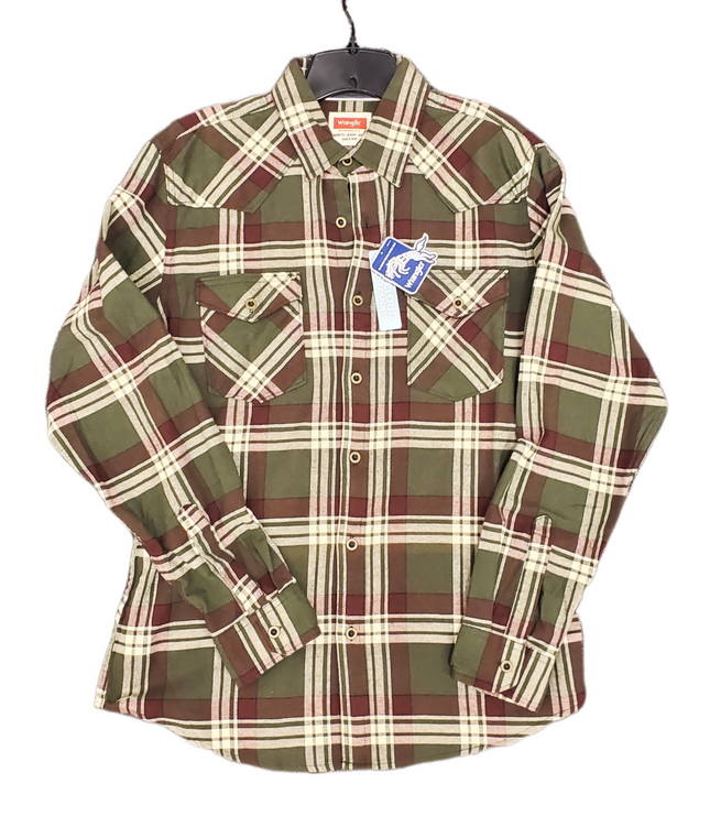 Wrangler Cloud Flannel Stretch Shirt M