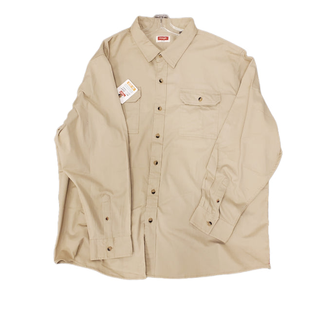 Wrangler Comfort Flex Button-Up Shirt Khaki 3XL