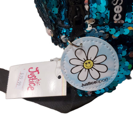 Justice Fashion Sports Girls Blue Flip Sequin Waist Fanny Pack Sling Purse